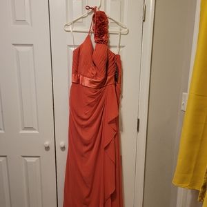 Coral/orange formal dress. NWT. Size 16.